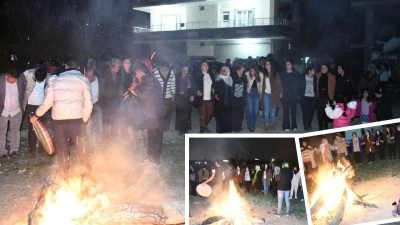 Diyarbakır'da ilk Newroz ateşi Bismil'de yakıldı