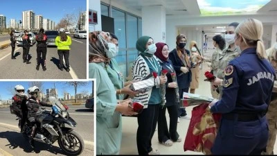 Diyarbakır’da kadın polis ve jandarmalar kadınları unutmadı