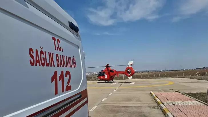 Diyarbakır'da kalp krizi geçiren hasta helikopterle kurtarıldı