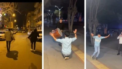 Diyarbakır’da Ramazan davulcularından sahur şovu!