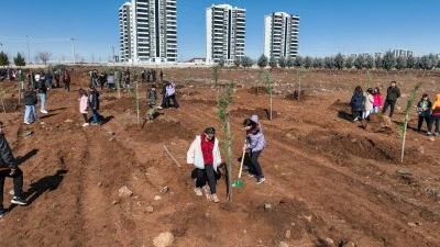 Geleceğin ağaçları Diyarbakır'da toprakla buluştu