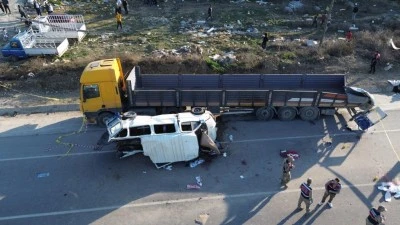 Hatay'da 6 kişinin öldüğü kaza yeri havadan görüntülendi  