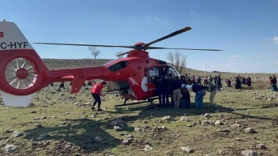 Kırsalda yaralanan vatandaş için acil müdahale