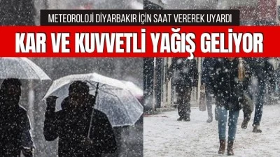 Meteoroloji’den Diyarbakır için kar uyarısı