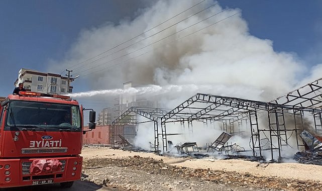 Çadırkentte yangın çıktı