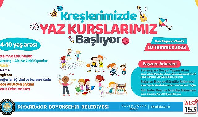 Diyarbakır’da yaz kursları başlıyor