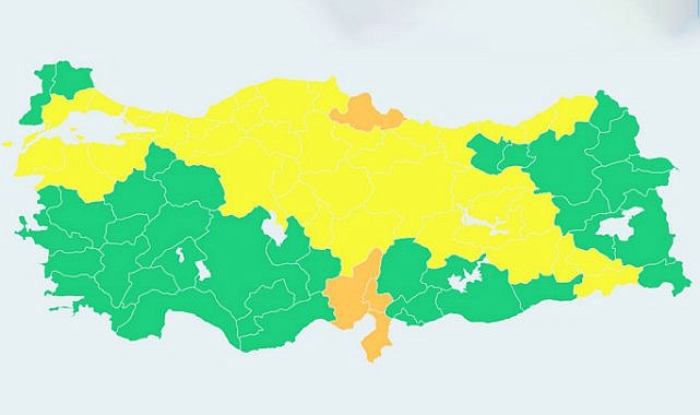  Meteorolojiden sarı ve turuncu kodlu uyarı