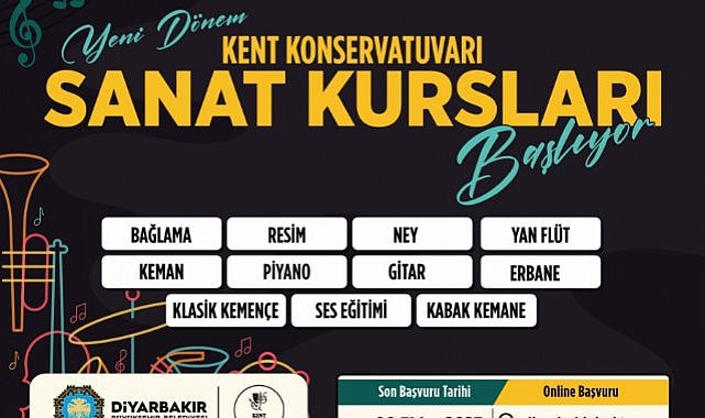 Sanat kursları kayıtları başladı