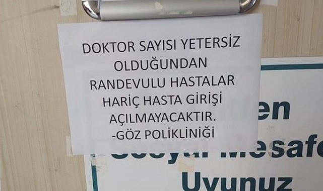 Doktor yetersizliği böyle duyuruldu