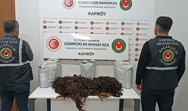 Gümrükte kilolarca insan saçı ele geçirildi