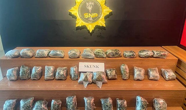 21 kilo skunk ele geçirildi 